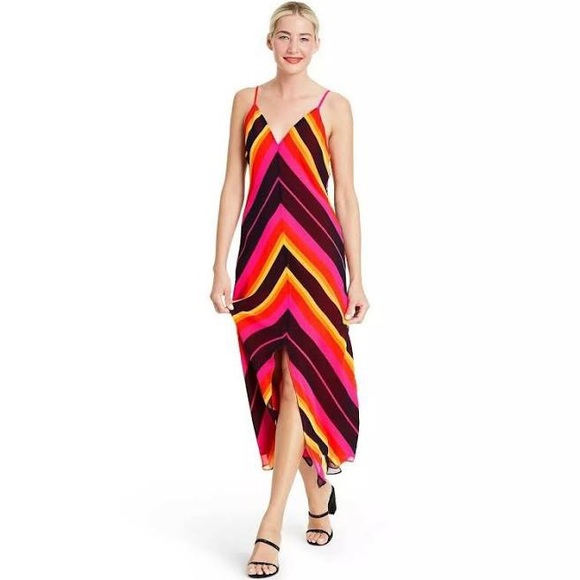 Chevron Slip Dress -ChristopherJohnRogers - Picture 1 of 11